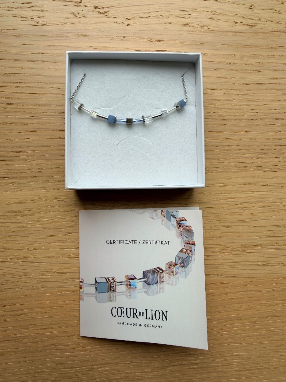 Coeur De Lion- Geocube bracelet, blue and silver